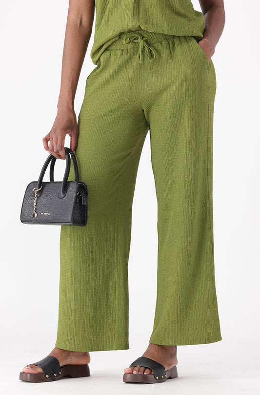 KASIA TEXTURED WIDE LEG PANTS