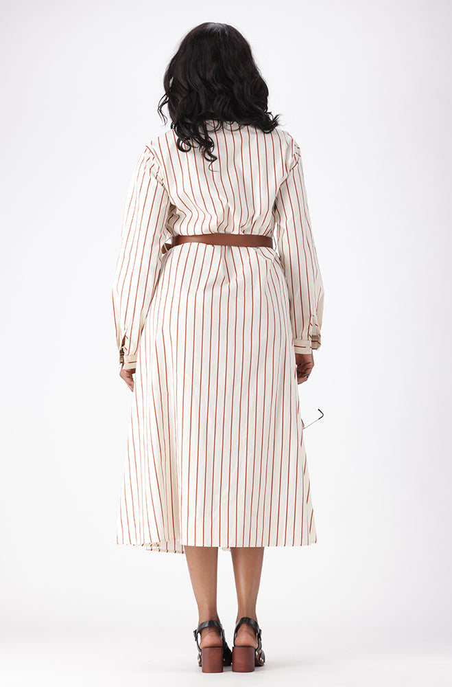 ARDENA STRIPE SHIRT DRESS