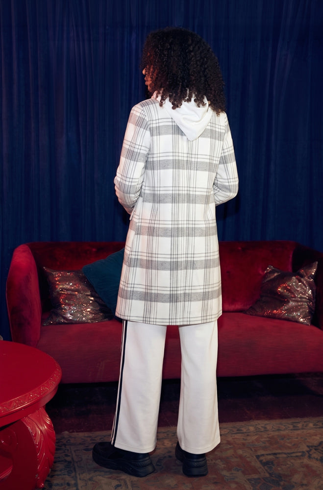 LISA CHECK MELTON COAT