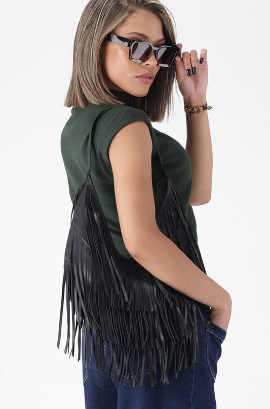 SADIE FRINGE SHOULDER BAG