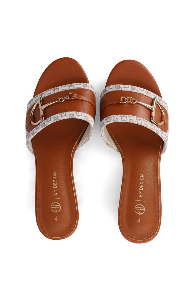 Chloe Printed 2-tone kitten heel