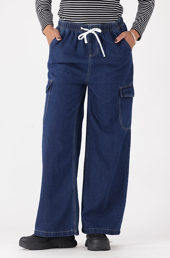 RHEA DENIM UTILITY WIDE LEG – Dunns