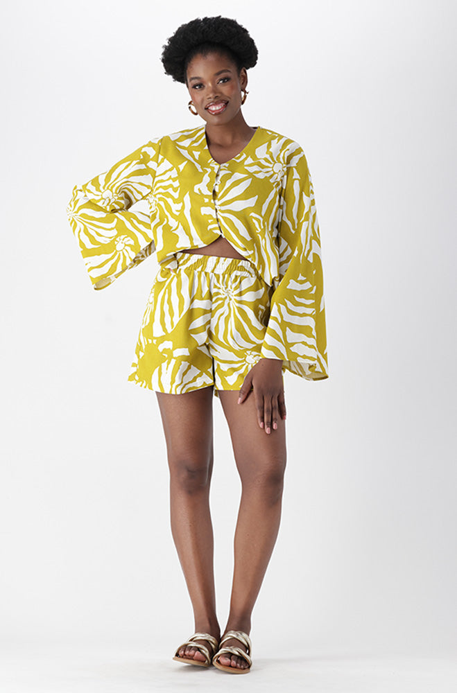 MELIA LINEN BLEND SHORTS