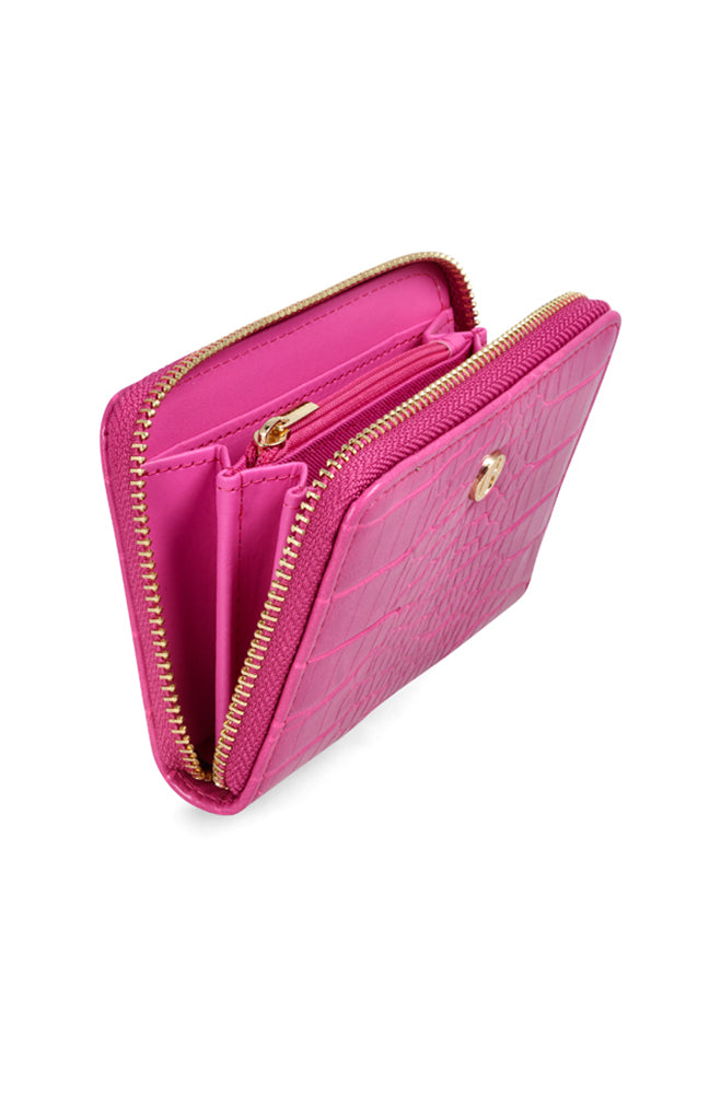 SABRINA CROC ZIP AROUND PURSE