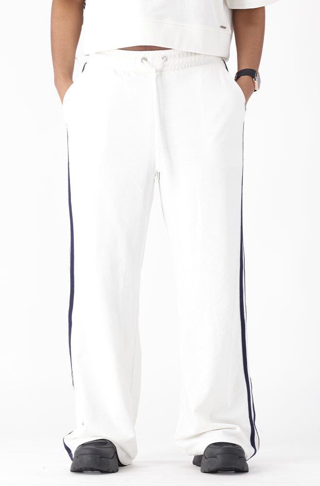 SIMONE SIDE TAPE WIDE LEG PANTS