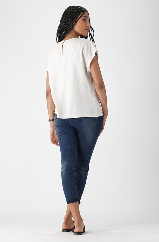 Ladies | Lydia Linen Blend Boxy Top T-shirts