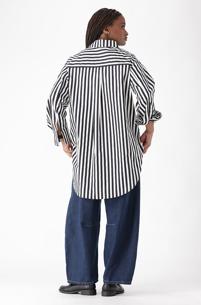 MIA STRIPE BOYFRIEND SHIRT