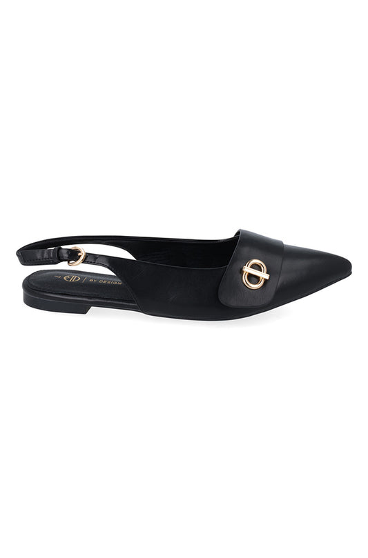 Aria patent pointy sling back pump