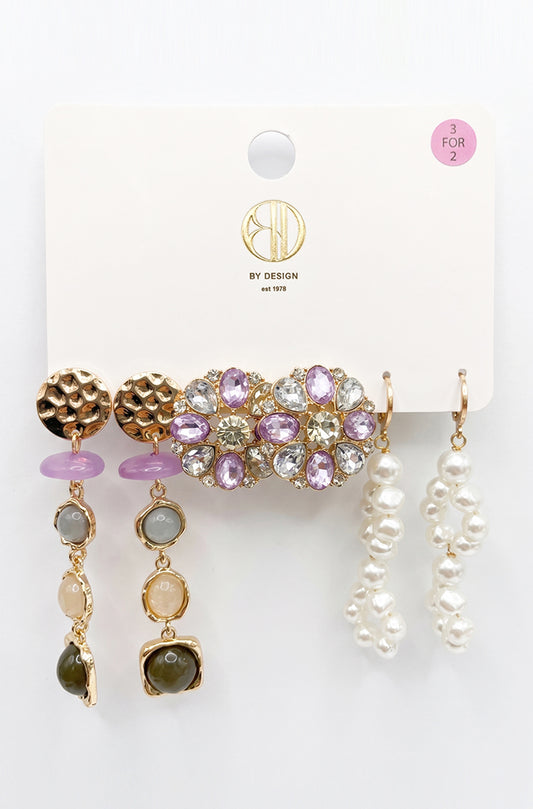 LOLA 3 PACK EARRINGS