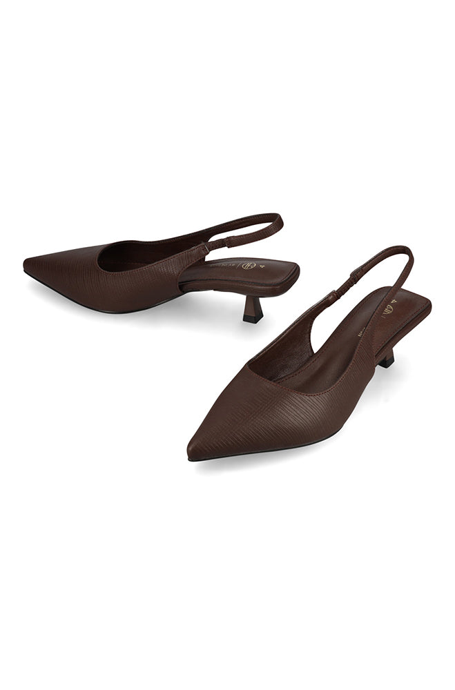 Carmen Textured kitten heel