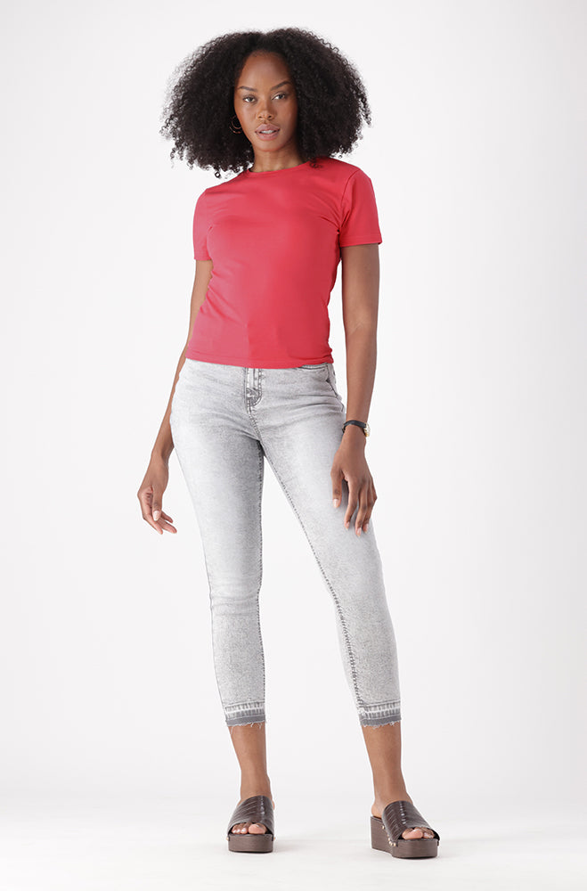 JOSIE DENIM HIGH RISE UNCLIPPED SKINNY