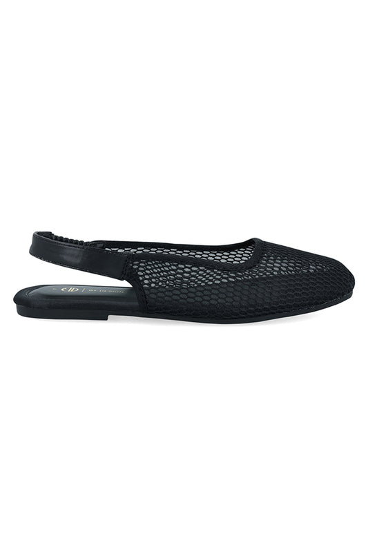 Minky slingback square toe pump