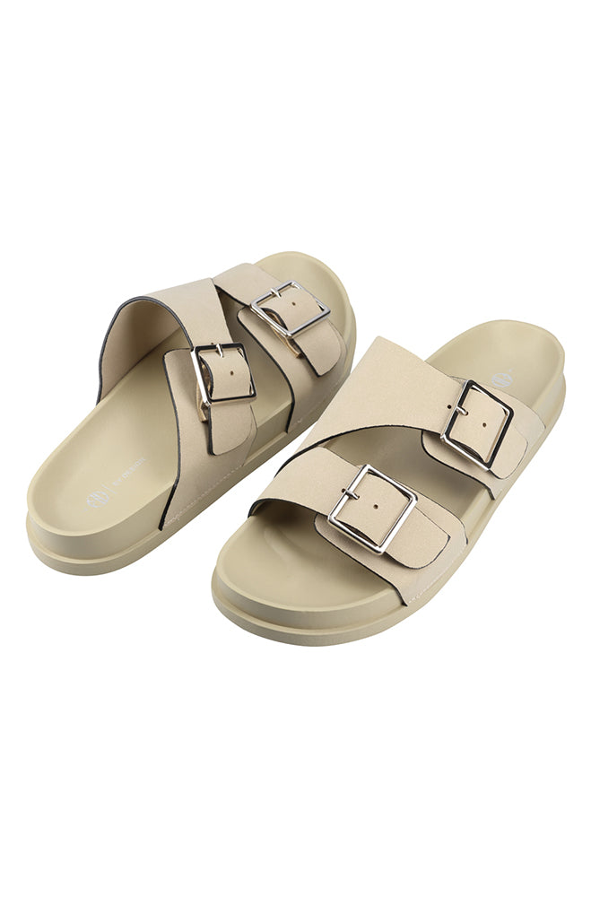 Nicola Double buckle moulded slide