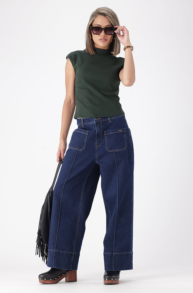 KIRIA DENIM PINTUCK WIDELEG – Dunns