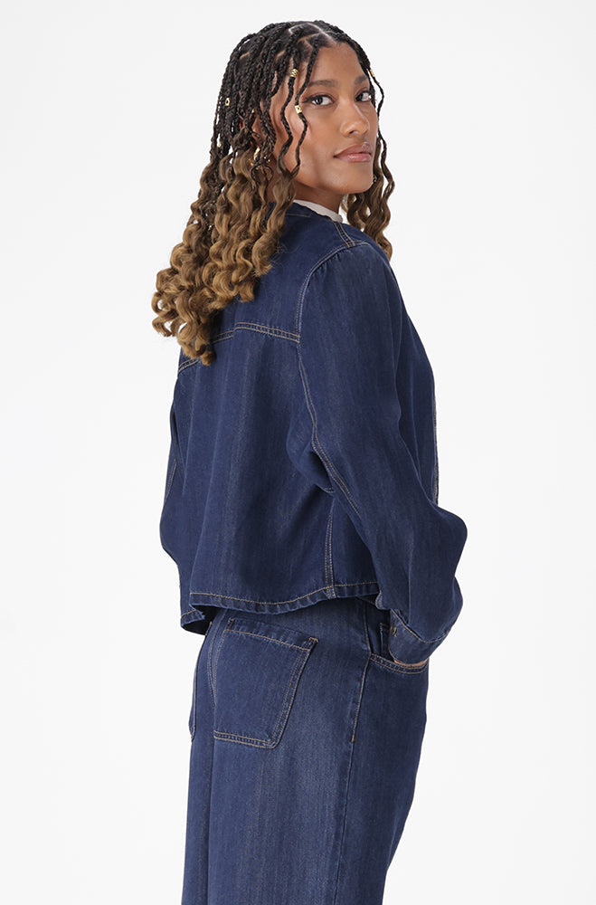 INAYA DENIM BUTTON DOWN SHIRT