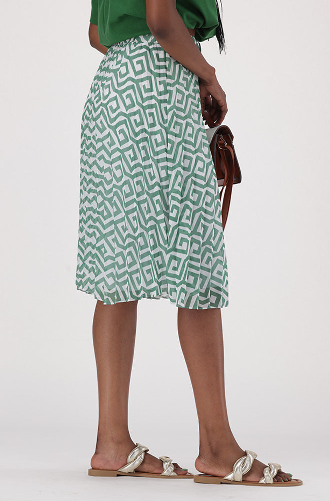 IRIS GEO PLEATED SKIRT