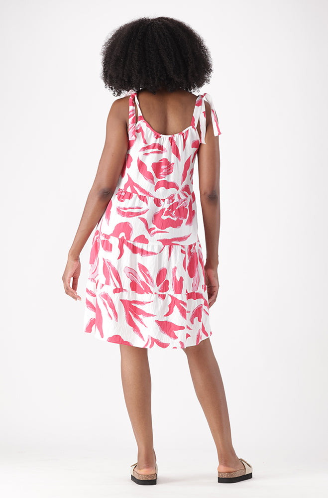 EISLEY PRINTED MIDI TIE DRESS
