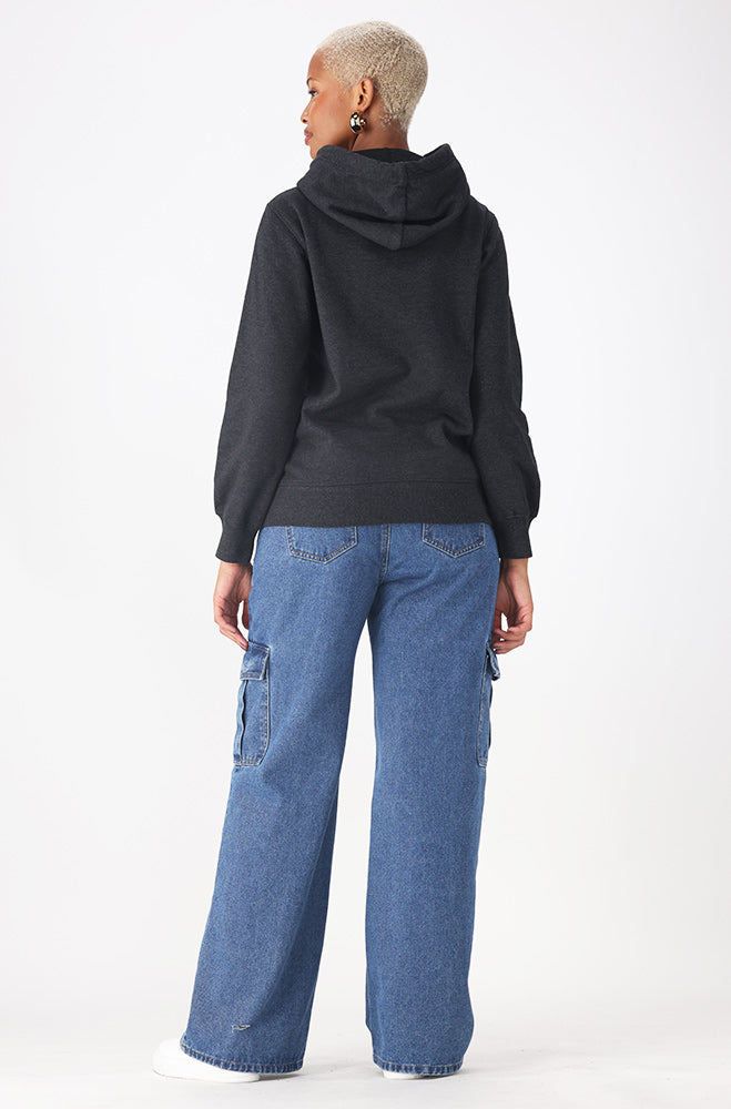 Ladies | South Side Fleece Hoodie _ 156261 Charcoal Mel Hoodies
