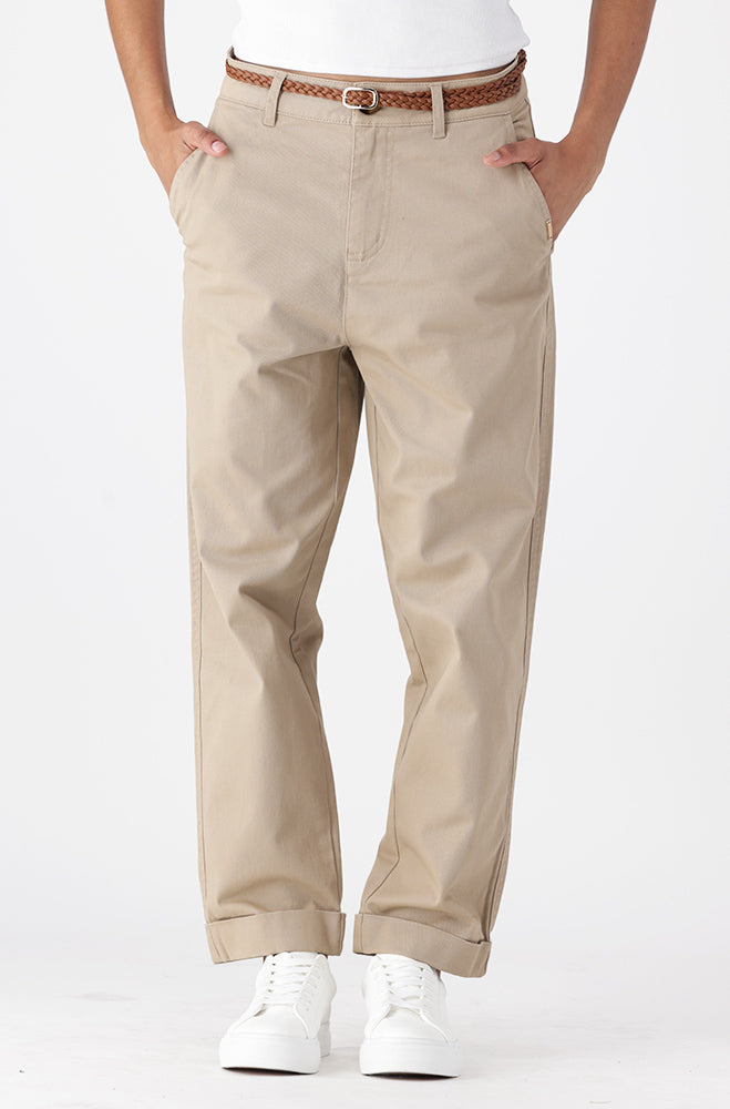 CORA BELTED CHINO_ 162067 _ Stone