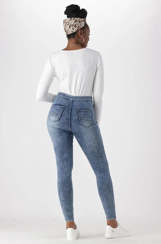 Ladies | Jessie High Rise Skinny Tube _ 148443 Mid Wash Jeans