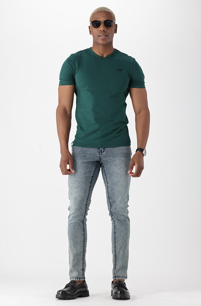 Mens | Landau Slim Fit Denim _ 164127 Light Wash Jeans