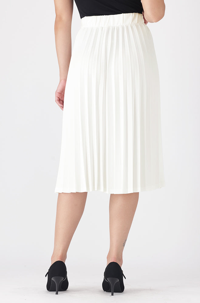 Ladies | Emilia Pleated Midi Skirt _ 157684 Milk Skirts
