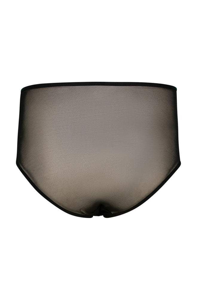 Qira Pleated Meshlace Brief _ 159639 _ Black