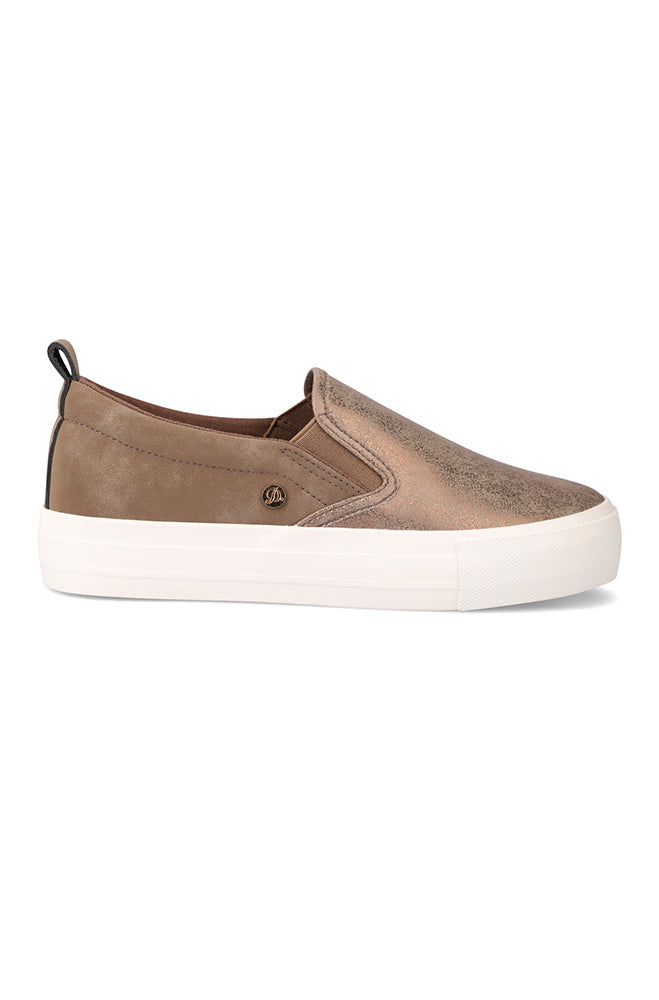 Footwear | Jemima Bronze Gusset Sneakers