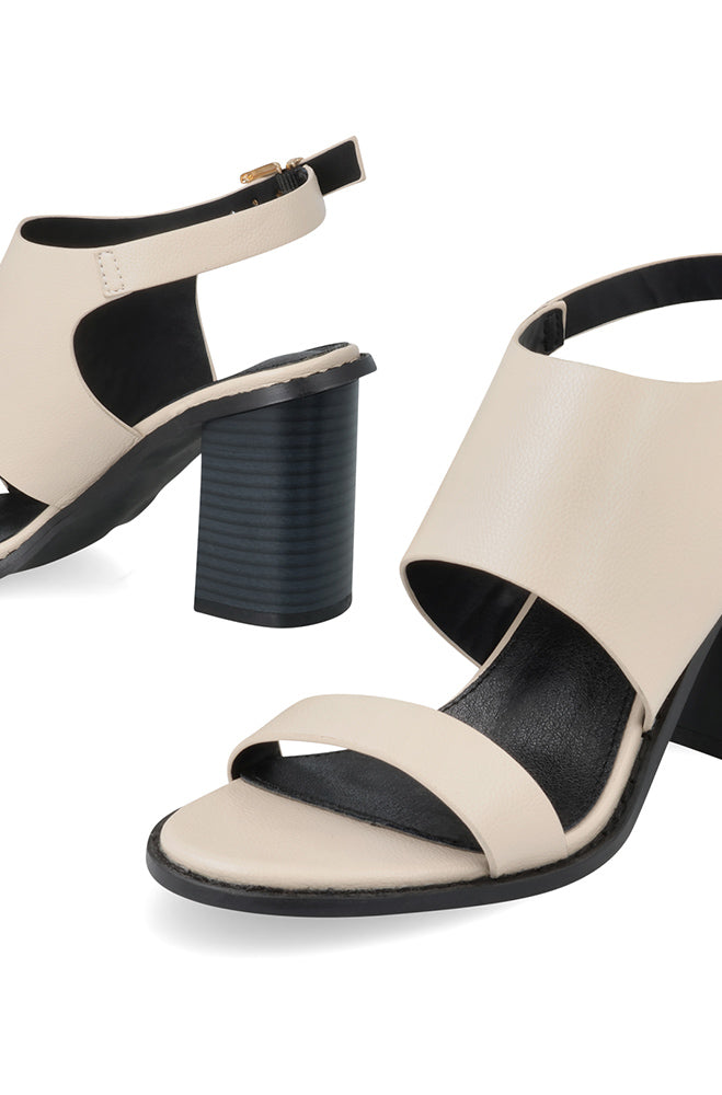 Footwear | Elora Wide Strap Block Heel _ 161644 Milk Heels