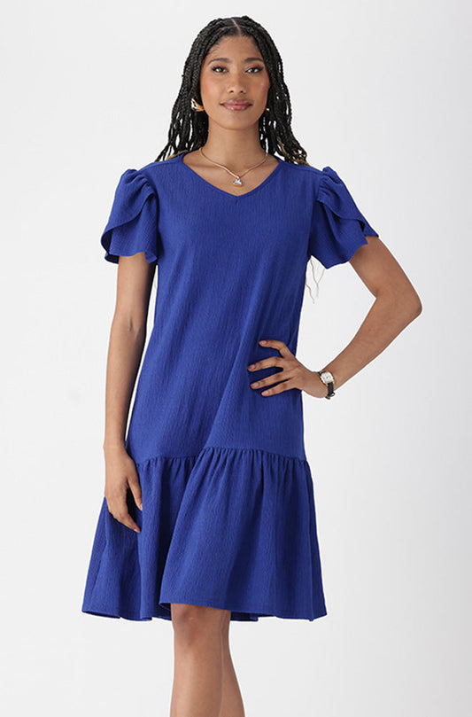 Alice Tulip Sleeve Shift Dress _ 166958 _ Blue