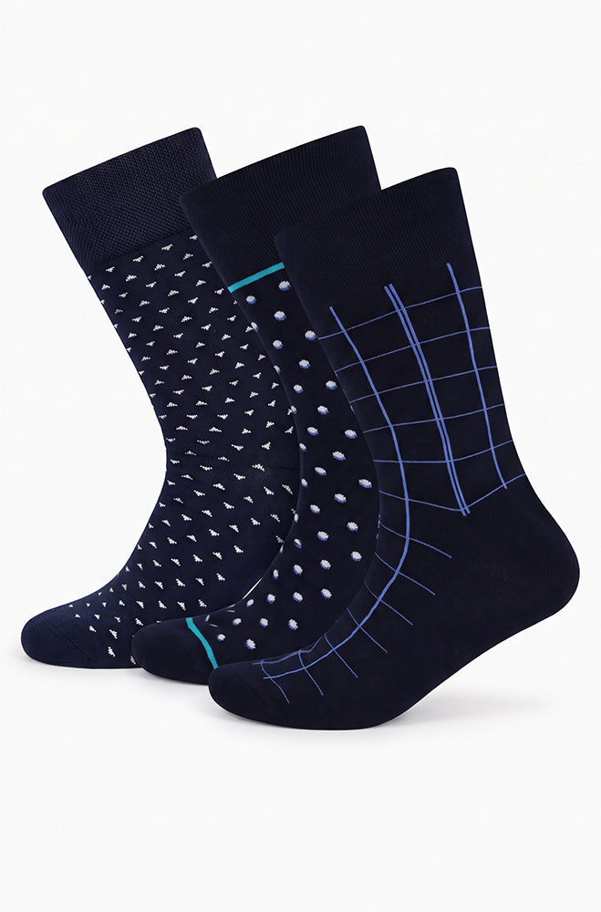 HARRY SOCKS 3PK NAVY